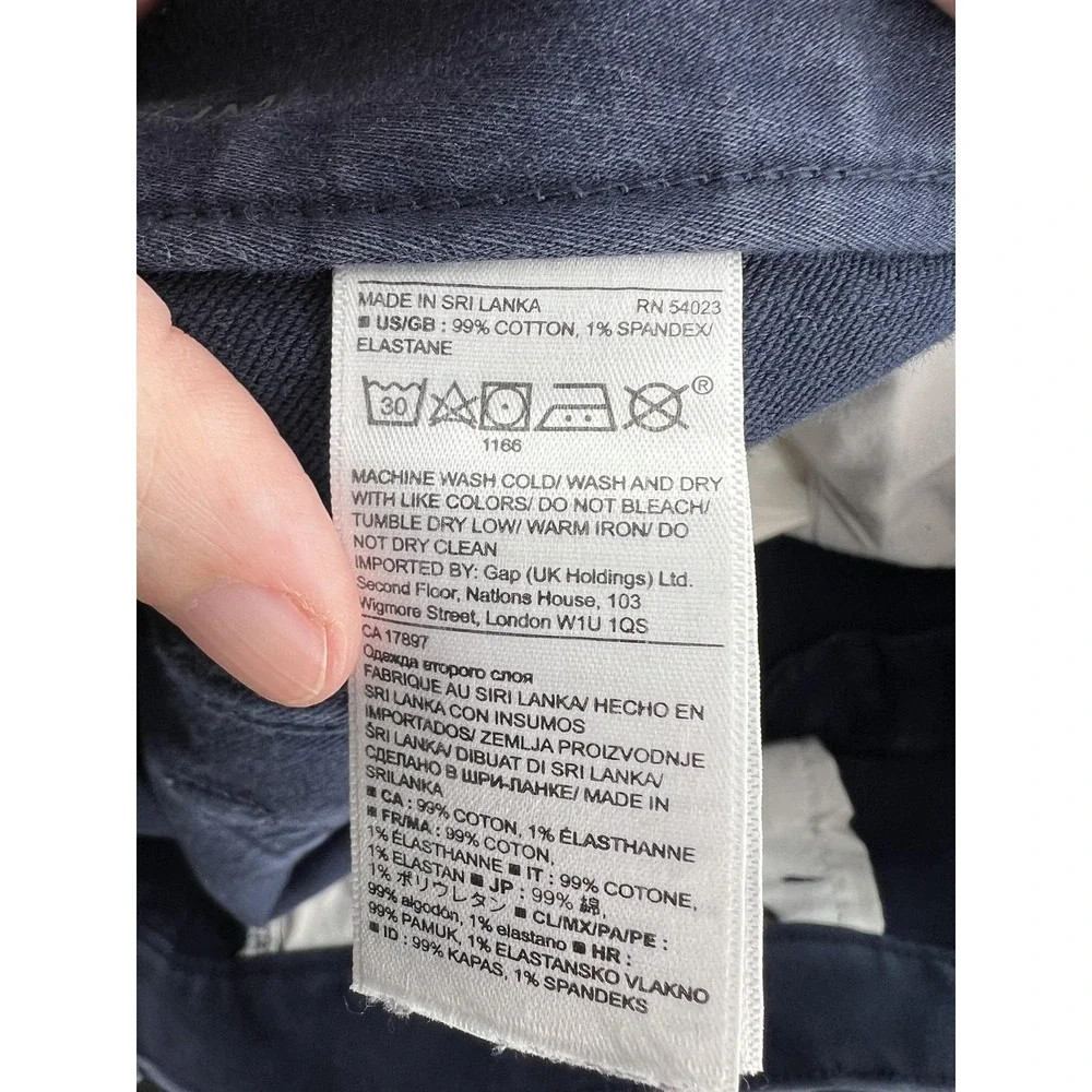 Banana Republic Pants Mens 36x30 The Traveler Slim Navy Blue Cotton Stretch